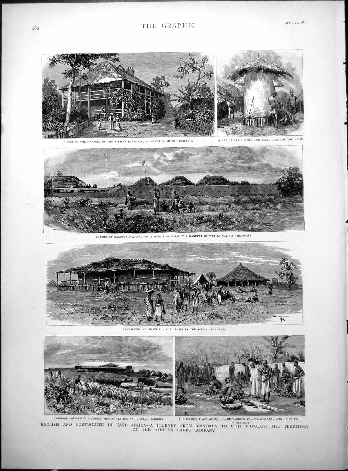 Print English Portugese East Africa Surma Valley Volunteers Wm Melville1891