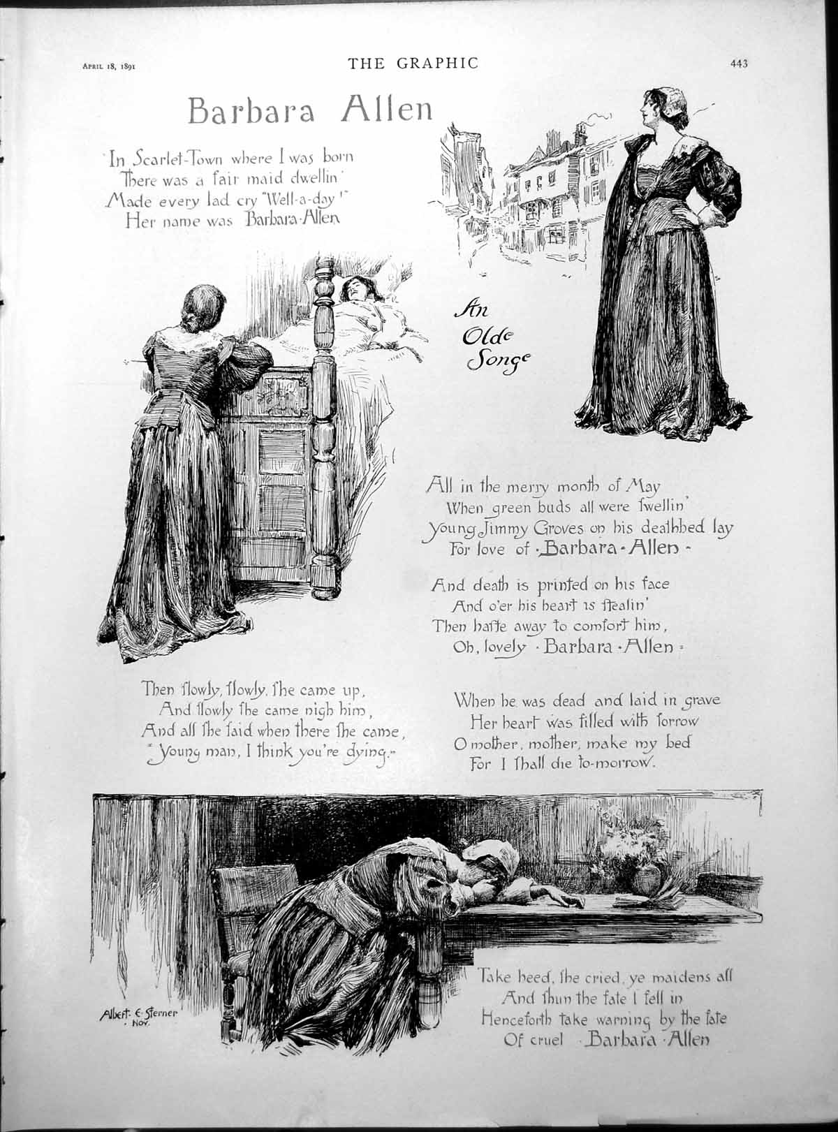 Old Poem Barbara Allen New Valise Equipment Frock Pockets Army 1891Victorian