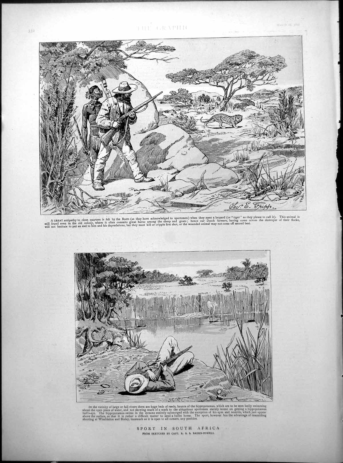 Old Sport South Africa Tiger Shooting St Ignatius Loyola Soc Jesus 1891 19th