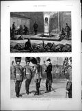 Old Print Distress Paris Medals Guardsmen Fire Wellington Tour Czarewitch 1891