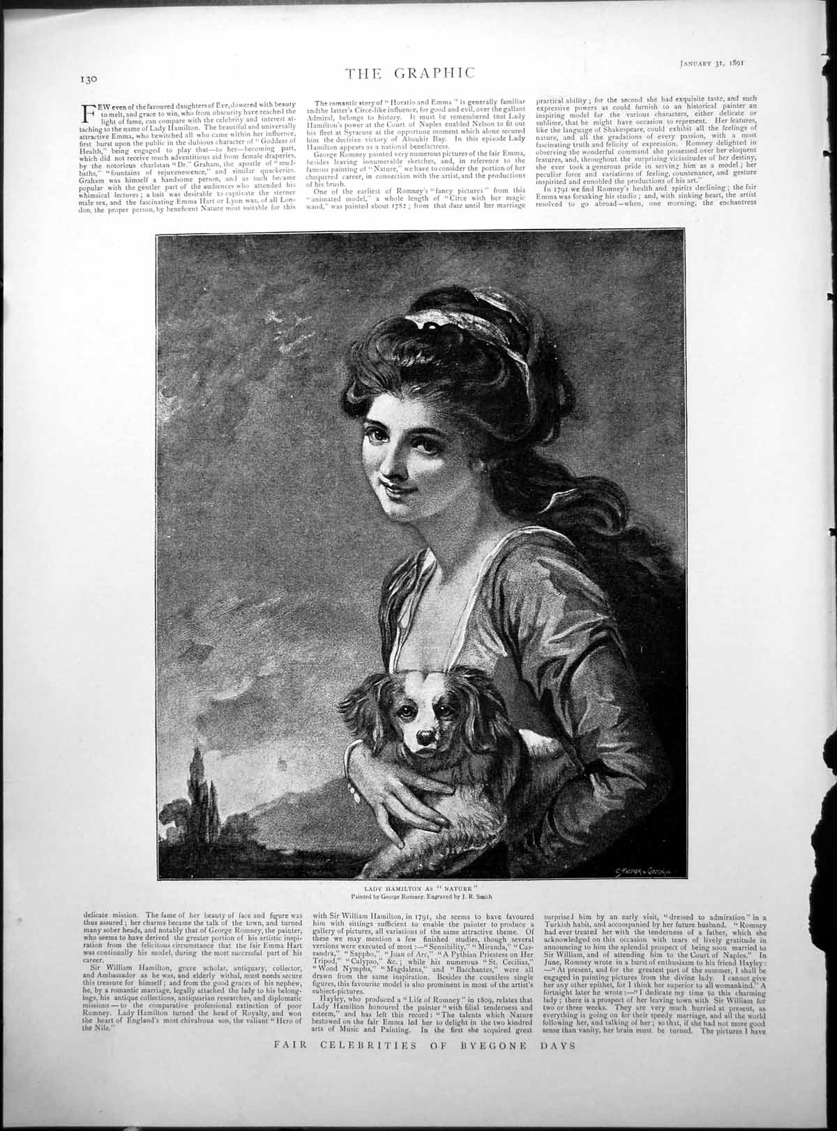 Print Lady Hamilton Dog J Smith Queens Hawaii Kapiolani L Liliuokalani 1891