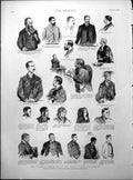 Old Print Parnell Commission Royal Courts Justice Patrick O'Brien M Regan 1888