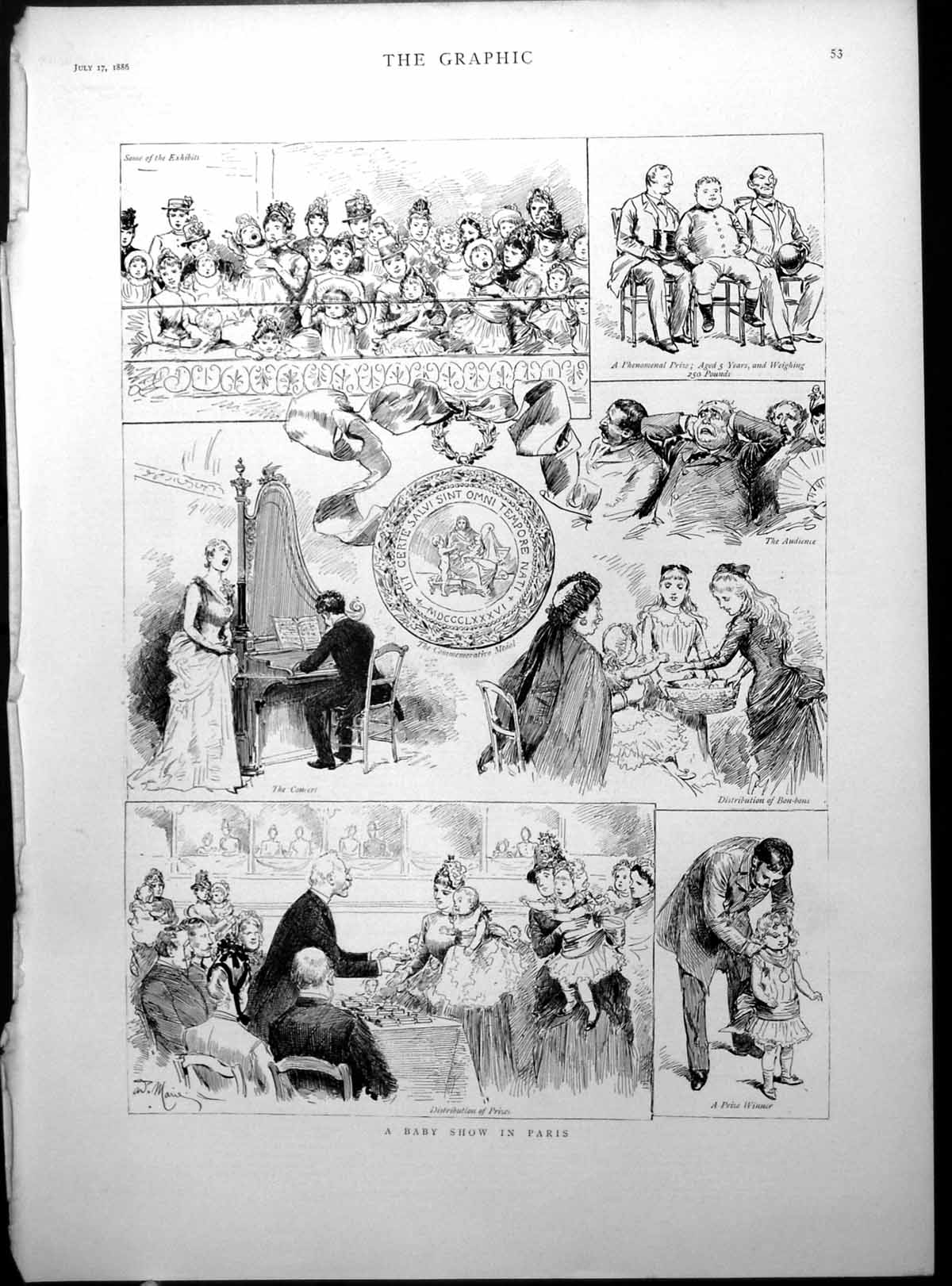 Old Baby Show Paris Exhibits Distribution Bon Bons Prizes Winner 1886 Victorian