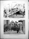 Old Crisis Bulgaria Arrival Yacht Prince Alexander Rustchuk House 1886 19th