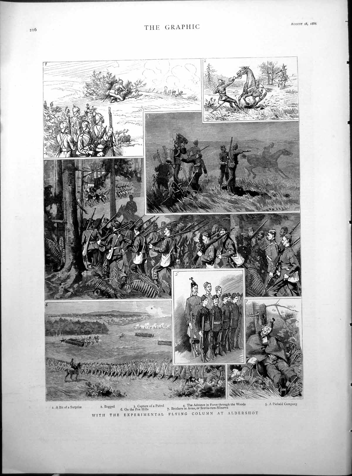 Old Experimental Flying Column Aldershot Capture Patrol Fox Hills 1886 19th