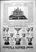 Antique Old Print GCasket Presentation H H Khedive Gsmiths Silversmiths 1900