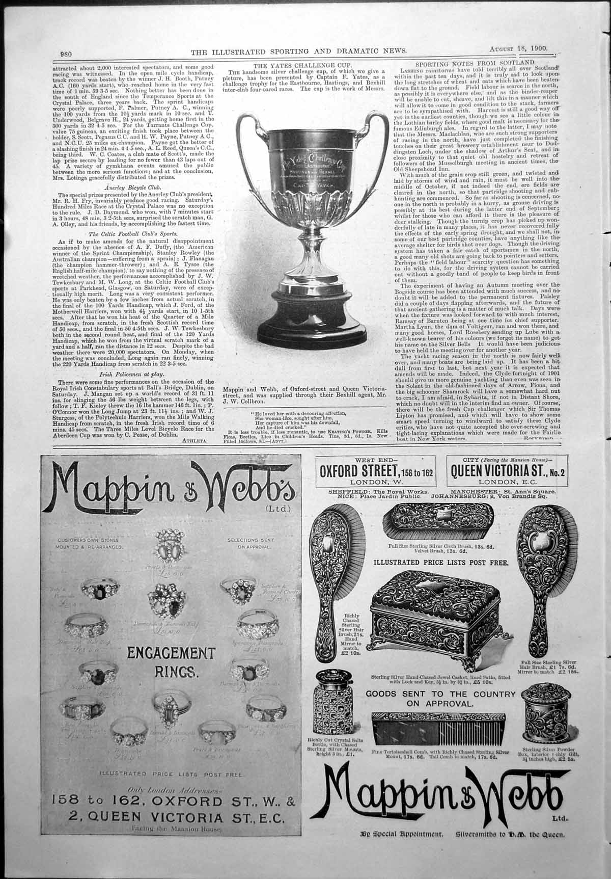 Old Yates Challenge Cup Four Oared Races Eastbourne Hastings Bexhill1900 20th