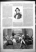 Antique Print Joseph Lanner Composer Back From India German Reeds Ring 1879