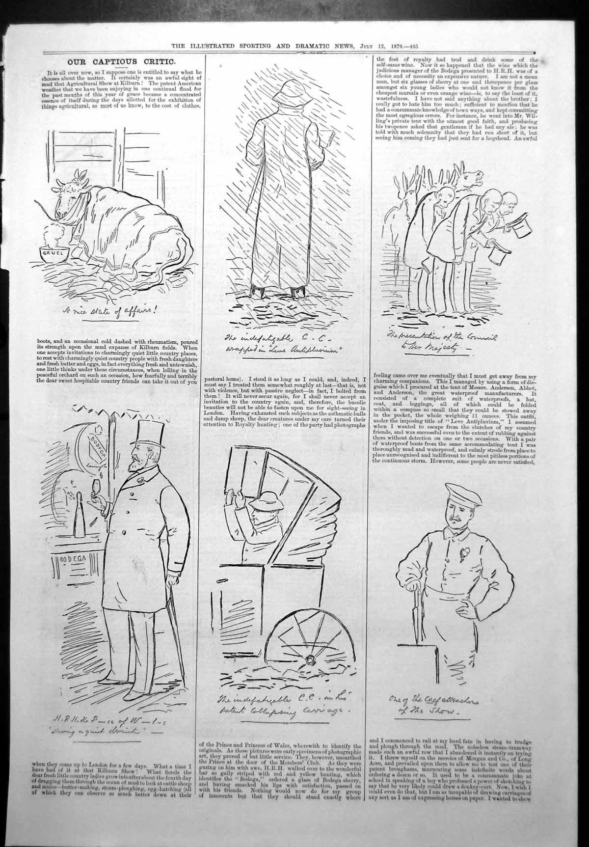 Old Captious Critic Agricultural Show Kilburn Royal Party Carriage 1879 19th