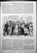 Old Scene Betsy Criterion Theatre Lady Card Man Newspapers D Friston1879 19th
