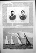 Old Canadian Scullers Edward Hanlon Fred Plaisted Nore Yacht Race 1878 19th