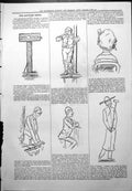 Old Print Captious Critic Pillory Offending Persons Place Actors Bound Hand1878