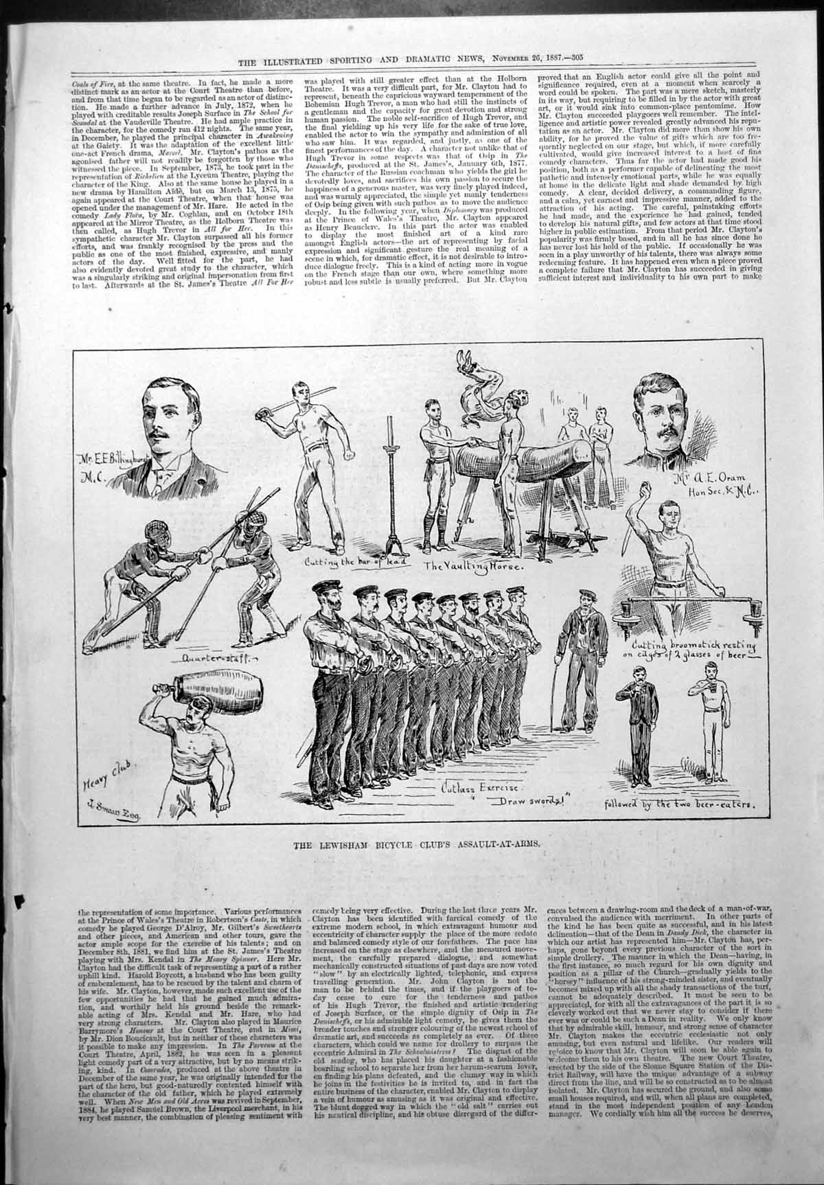 Old Lewisham Bicycle Clubs Assault At Arms A Oram E Billinghurst 1887 Victorian