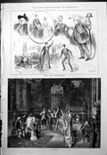 Old Print German Reeds Entertainment J Swain Rehearsal Singers Piano 1887 19th