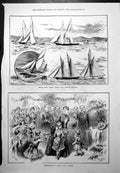 Old Royal Nova Scotia Yacht Club Regatta Presentation Katti Lanner 1887 19th