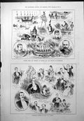 Old Print Fete Opening Science Art Schools Southport Dinner E D Ward 1887 19th