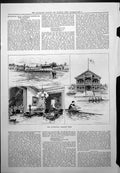 Old Manhattan Athletic Club Grounds Boathouse Reading Room Hall 1887 Victorian