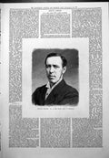 Antique Print Famous Owner Right Hon James Lowther Steward Jockey Club 1887