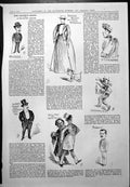 Antique Print Captious Critic Olympic Theatre Grainger Robert Macaire 1887 19th