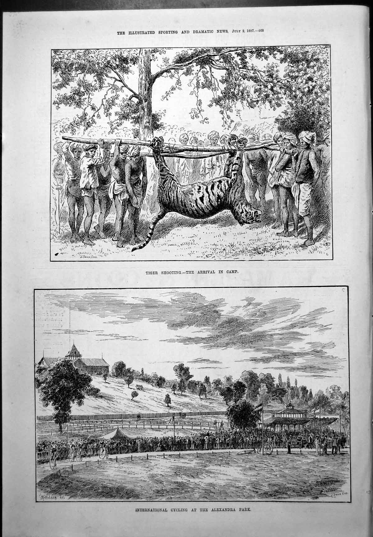 Old Tiger Shooting Arrival Camp International Cycling Alexandra Park1887 19th