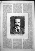 Old Print Famous Horse Owner Warwickshire Baronet Sir George Chetwynd1887 19th