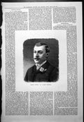 Antique Print Famous Horse Owner George Manners Astley Baron Hastings 1887 19th