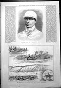 Old Print Riders Capt E Owen Linlithgow Stirling Hunt Hussars Steeplechase 1887