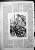 Antique Old Print Sprat Boats Billingsgate Temple Barrels Baskets Fish 1877