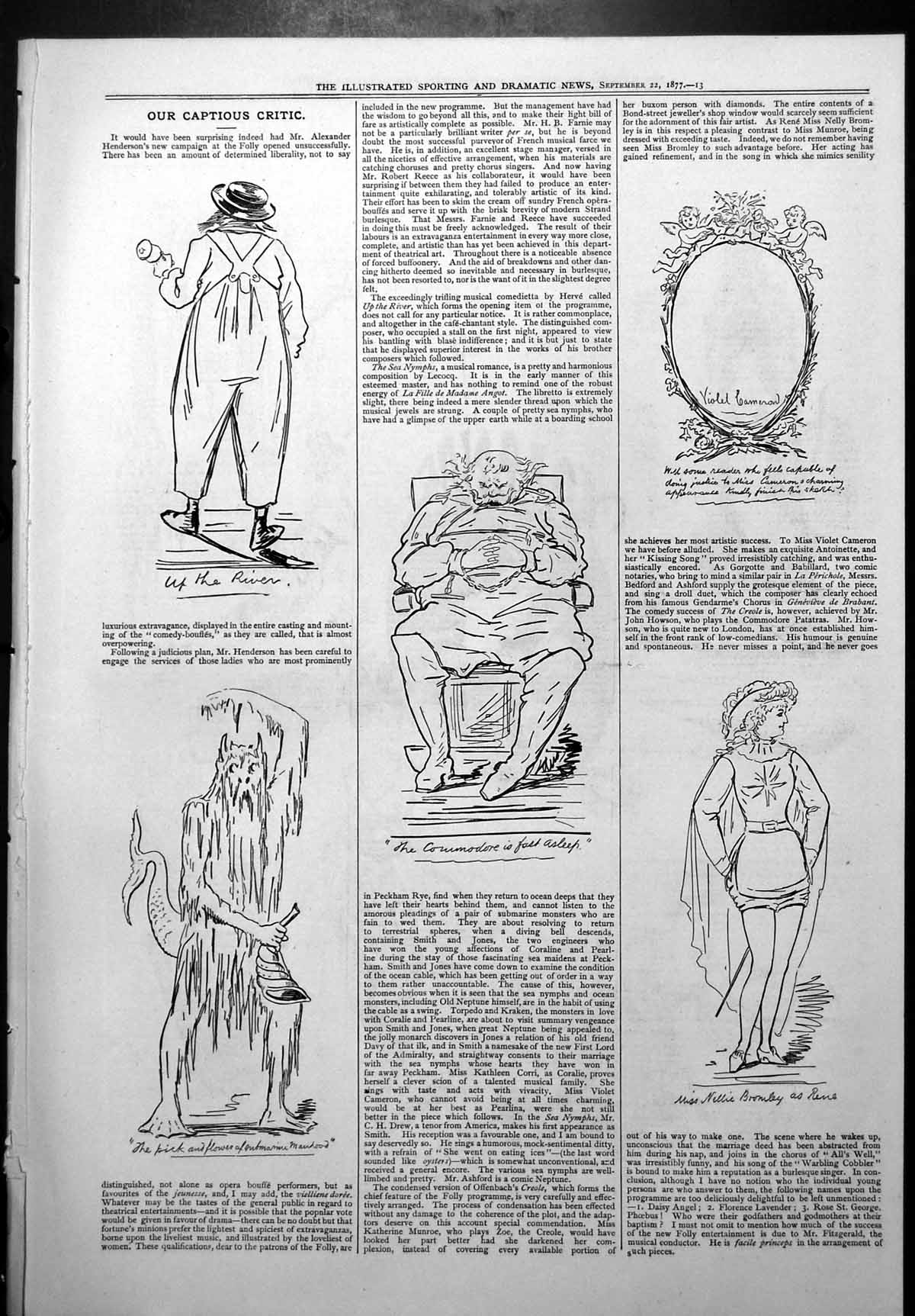 Old Captious Critic Alexander Henderson Folly Commodore N Bromley1877 Victorian