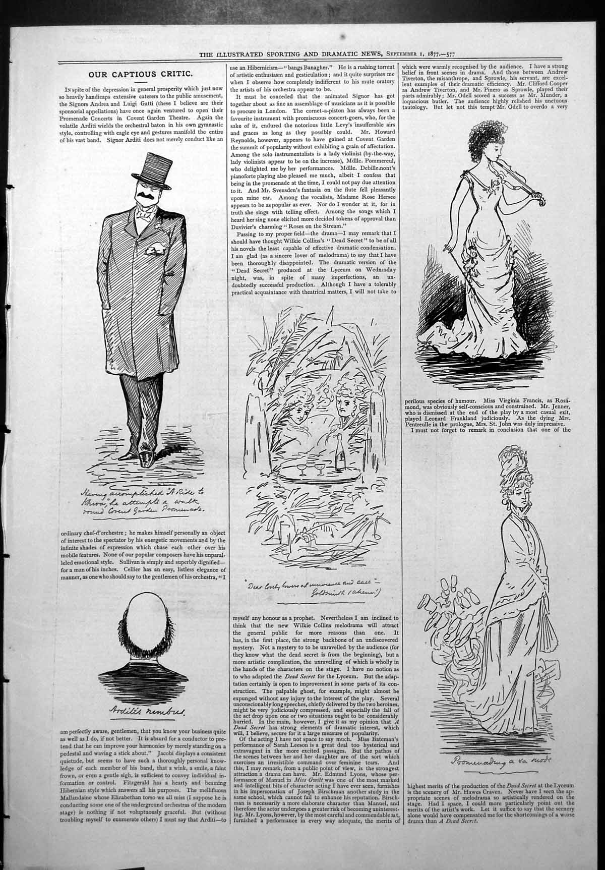 Old Captious Critic Signors Andrea Luigi Gatti Promenade Concerts 1877 19th
