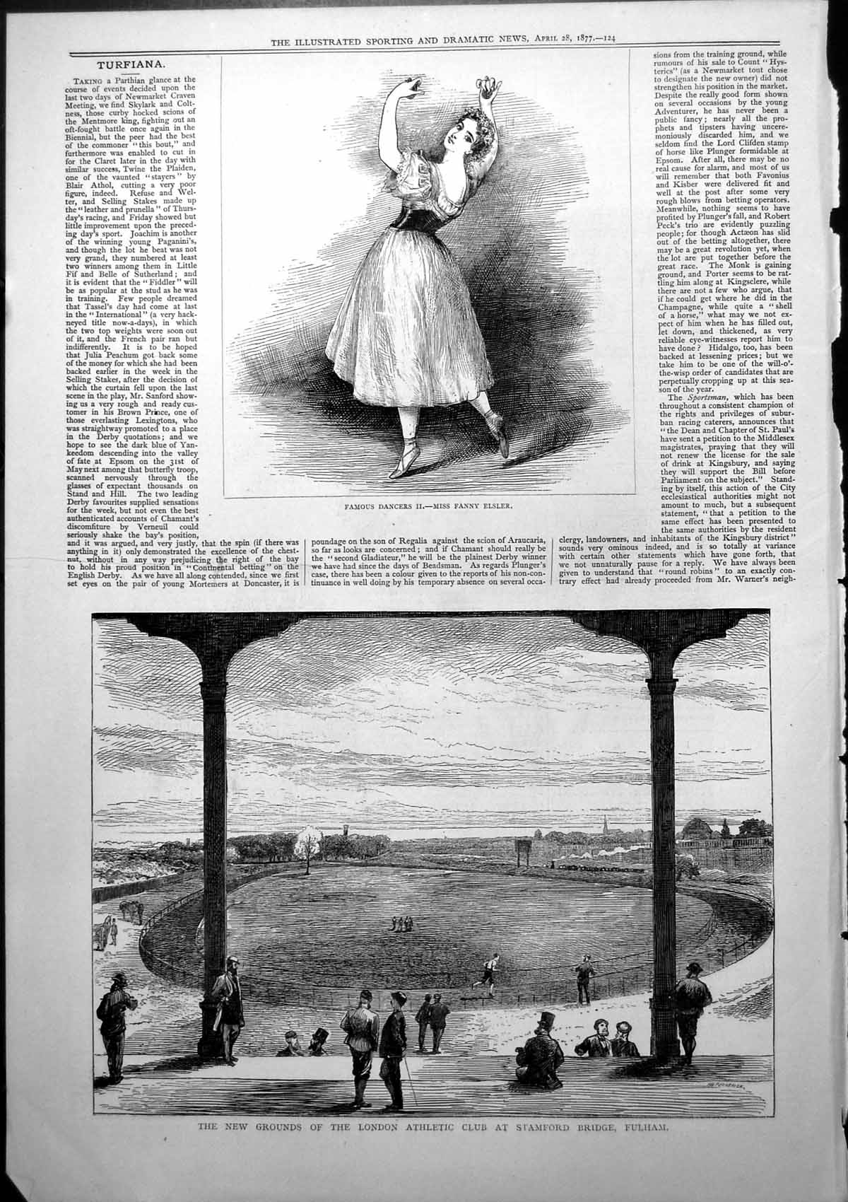 Old Fanny Elsler Dancer New Grounds London Athletic Club Fulham 1877 Victorian