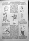 Antique Old Print Captious Critic Dick Lyttleton Bolt Door Deluded Dick 1877