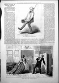 Antique Print John Emery Strolling Player Countess Romani Dagger Chest 1877