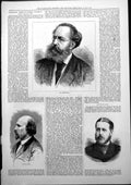 Original Old Antique Print Dr Mosenthal Victor Masse T S Dawson 1877 Victorian