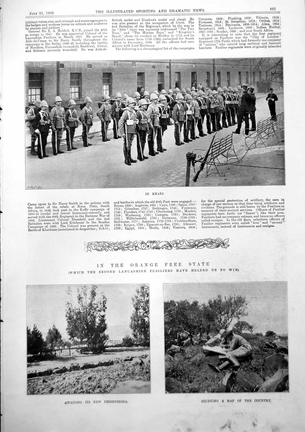 Old Orange Free State Khaki Johannesburg Golf Links Valley Players 19 20th