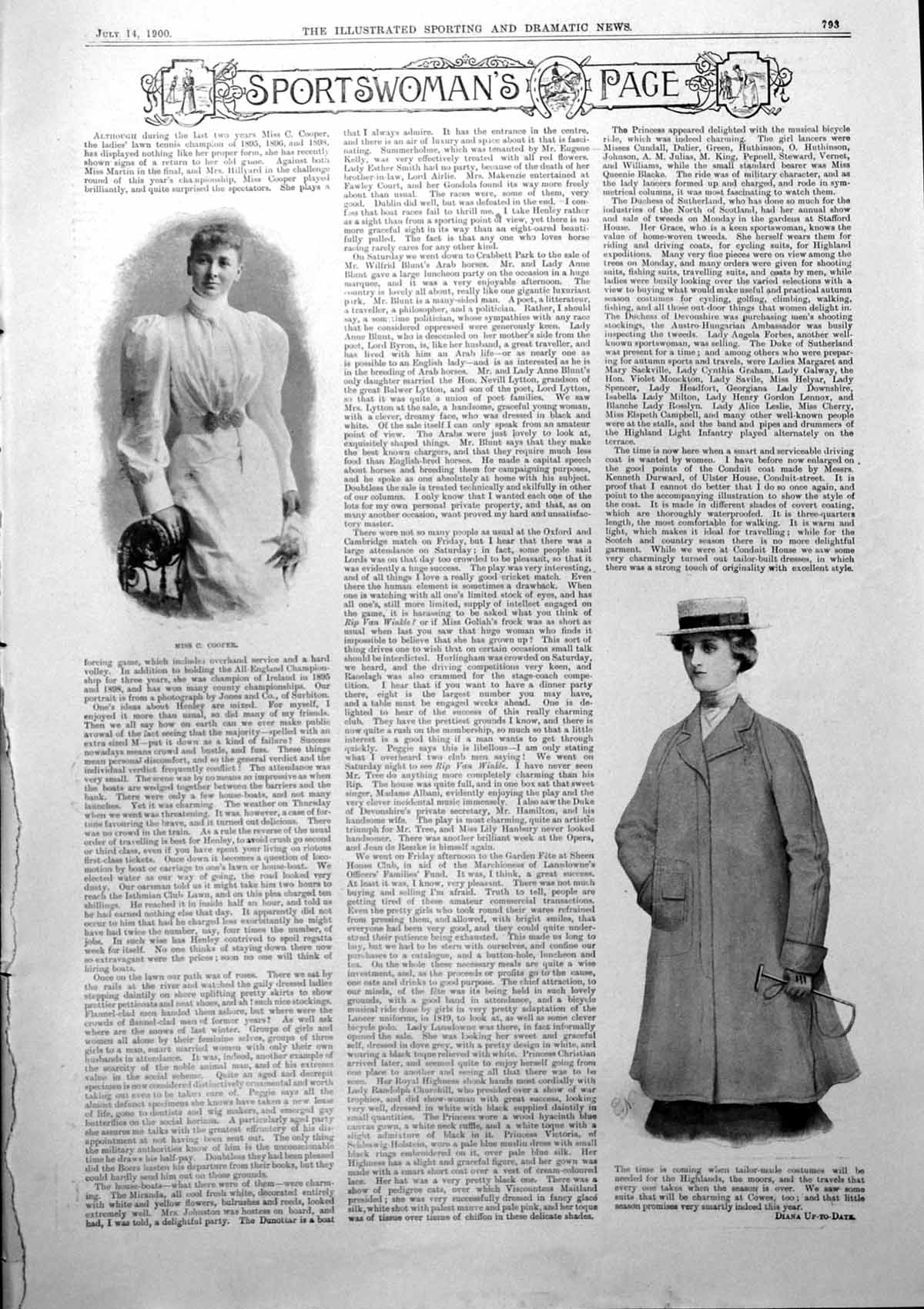 Old Miss C Cooper Tailor Made Costume Herr Johann Kubelik Violinist 18th