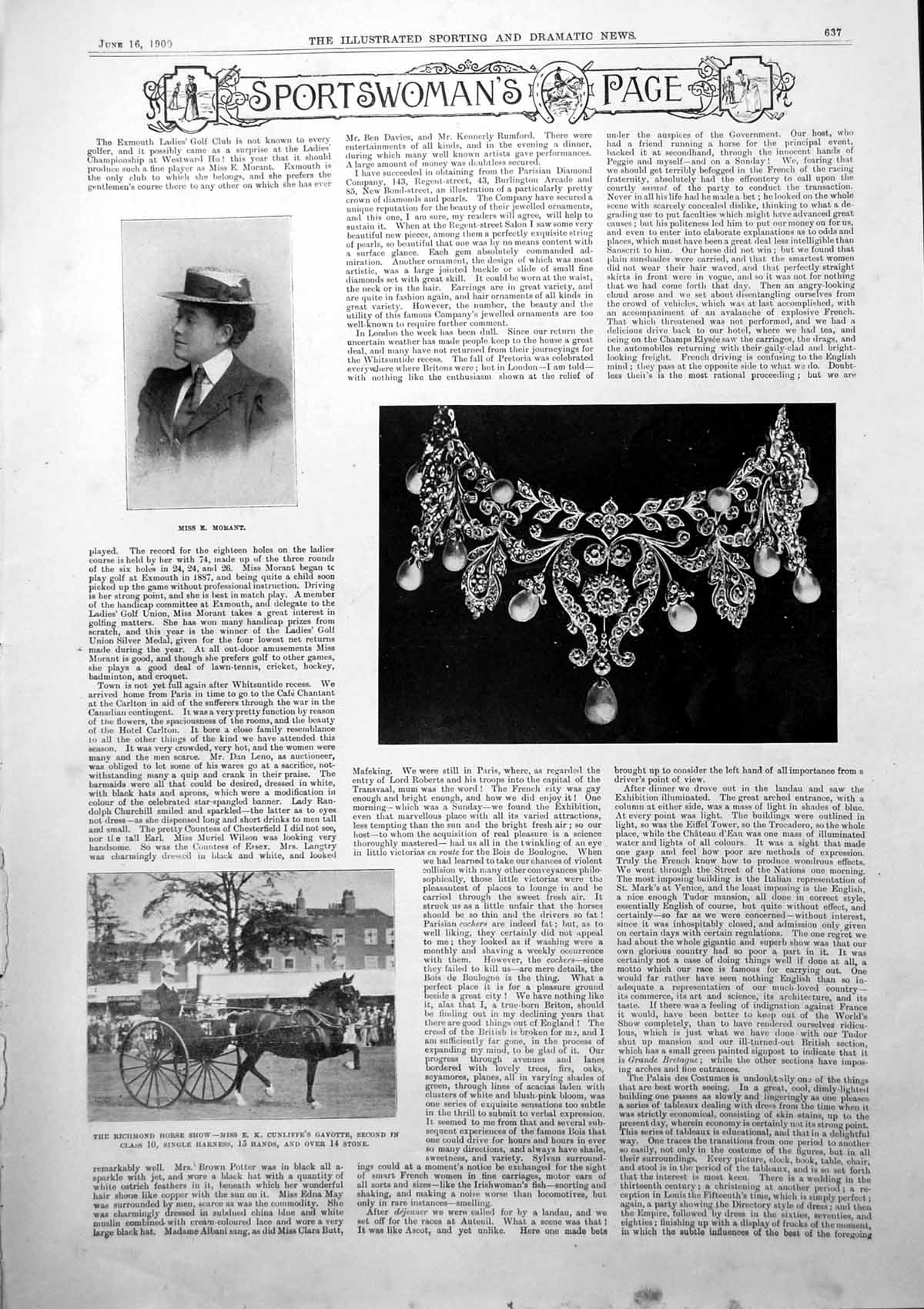 Old Miss E Morant Richmond Horse Show E Cunliffe Sir Fred Marshall 19 20th