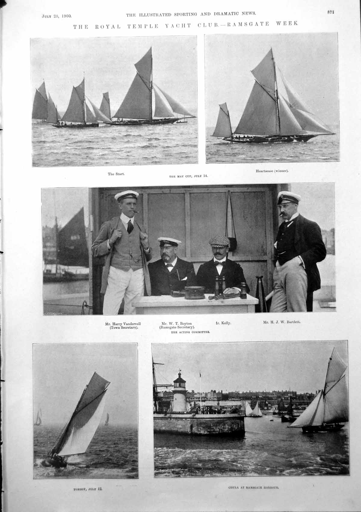 Old Temple Yacht Club Ramsgate Week Sir J Milbanke Ladysmith Plate 19 20th