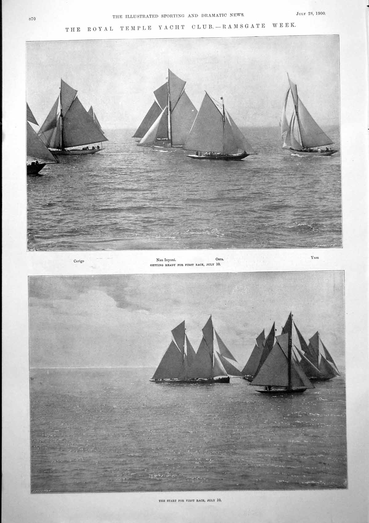 Old Temple Yacht Club Ramsgate Fox Hammersmith Wingfield Sculls 1900 Victorian