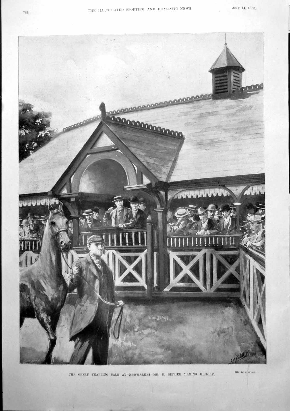 Old Yearling Sale Newmarket R Sievier Somerville Tattersall S Darling