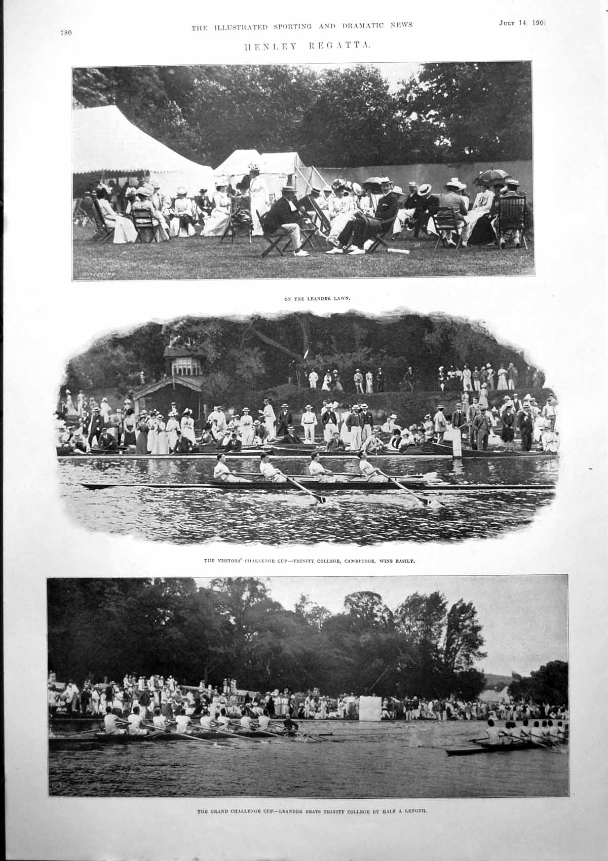 Old Henley Regatta Cricket Oxford Cambridge Lords Stanley Rowley 1900 Victorian
