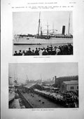 Old Embarkation Naval Brigade China Oxford Cambridge Water Polo 1900 Victorian