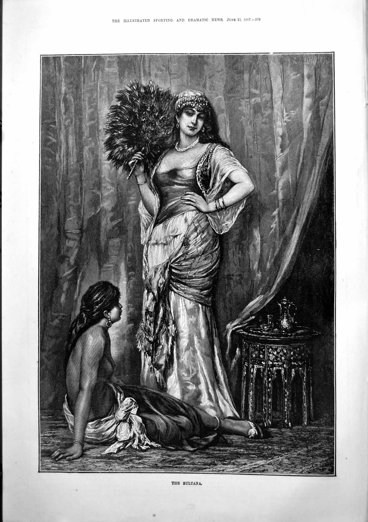 Old Sultana Two Young Women C Critic Held By Enemy Annie Hughes 1887 Victorian