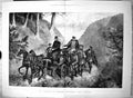 Original Old Antique Print Emperor Germany Returning From Hunting 1878 19th