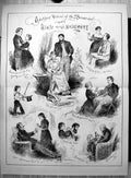 Old Print Another View Question Hints Against Matrimony Dower Wilson 1877 19th