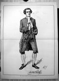 Original Old Antique Print Walter Bentley As Bailie Nicol Jarvie M Stretch 1877