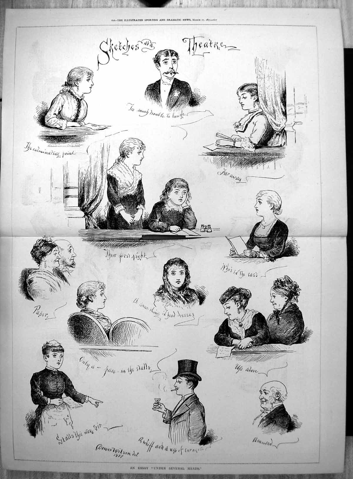 Old Sketches Theatre Essay Under Several Heads Dower Wilson 1877Damag Victorian