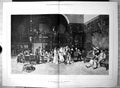 Original Old Antique Print Wedding Spain Picture Fortuny Signing Papers 1877