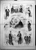 Old Print Ballroom Seasonable Sketches Conservatory Bashful D Wilson 1877 19th