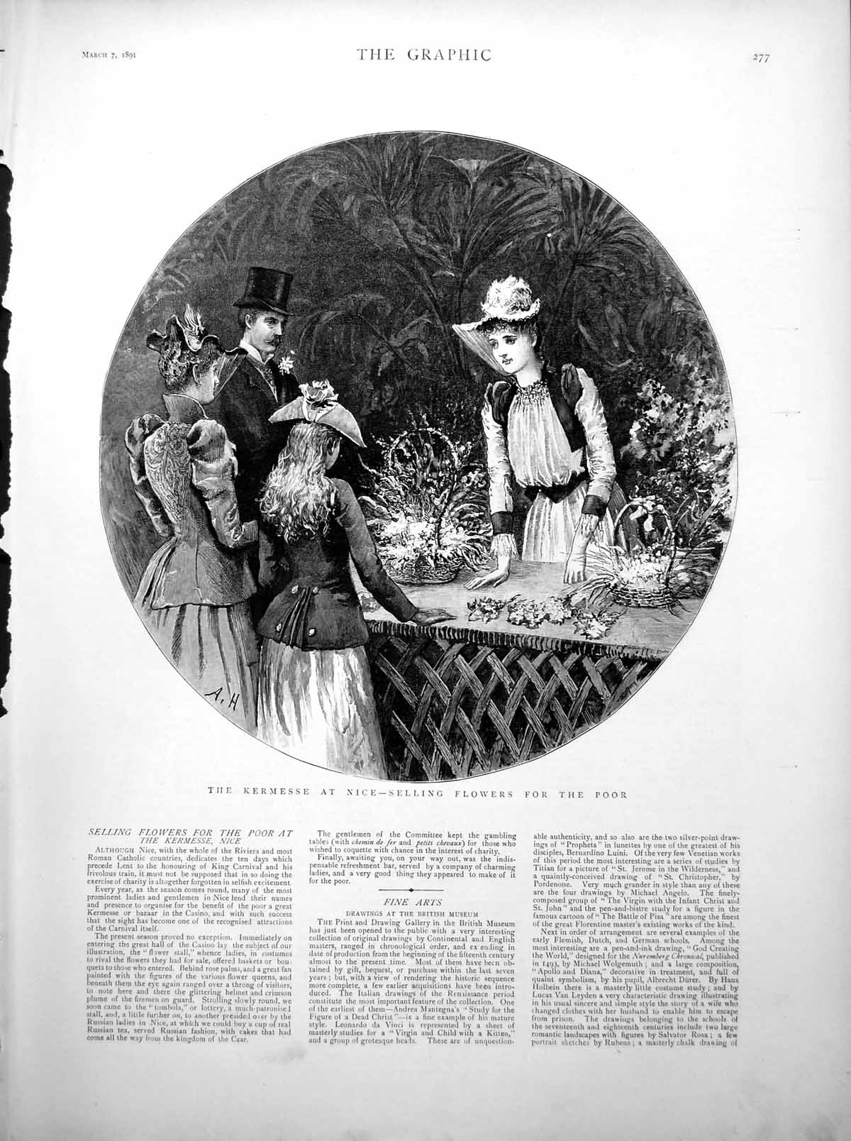Old Kermesse Nice Flower Selling Poor Opening Jamaica Exhibition 1891 Victorian